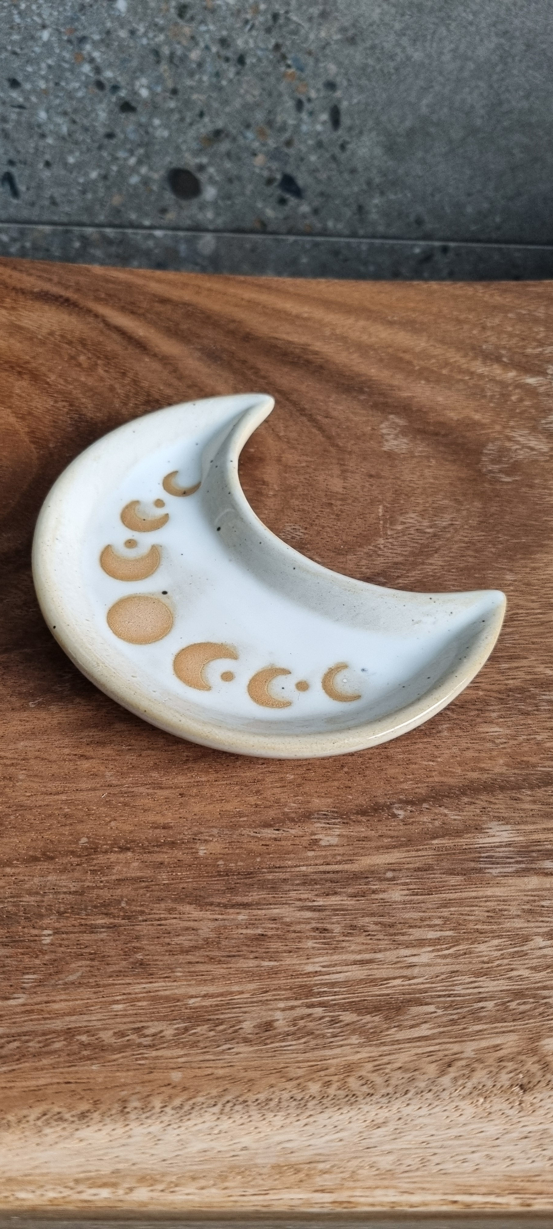 Cresent Ceramic Trinket Tray