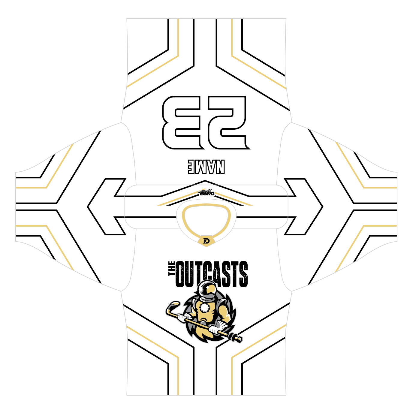The Outcast white jersey