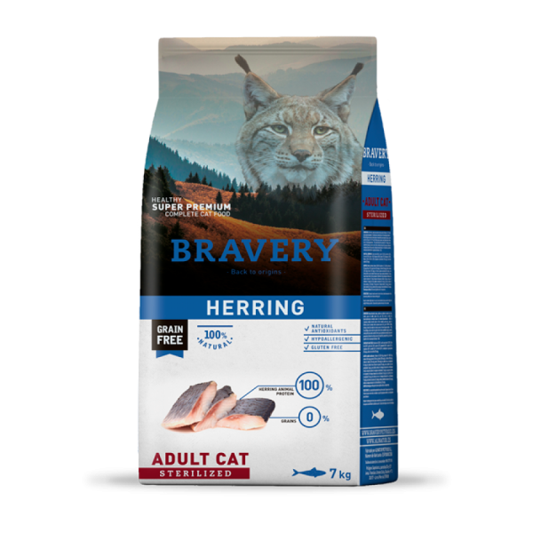 BRAVERY HERRING ADULTH CAT STERİLİZED 7 KG