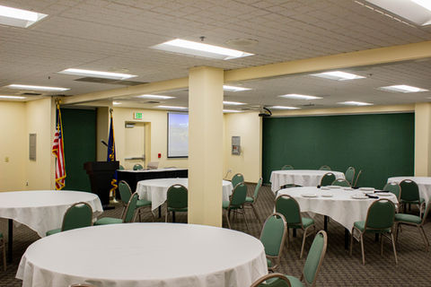 Bigger flex room staged