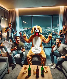 DALL·E 2025-03-18 11.50.56 - A lively bachelor party (EVG) scene inside a stylish hotel ro