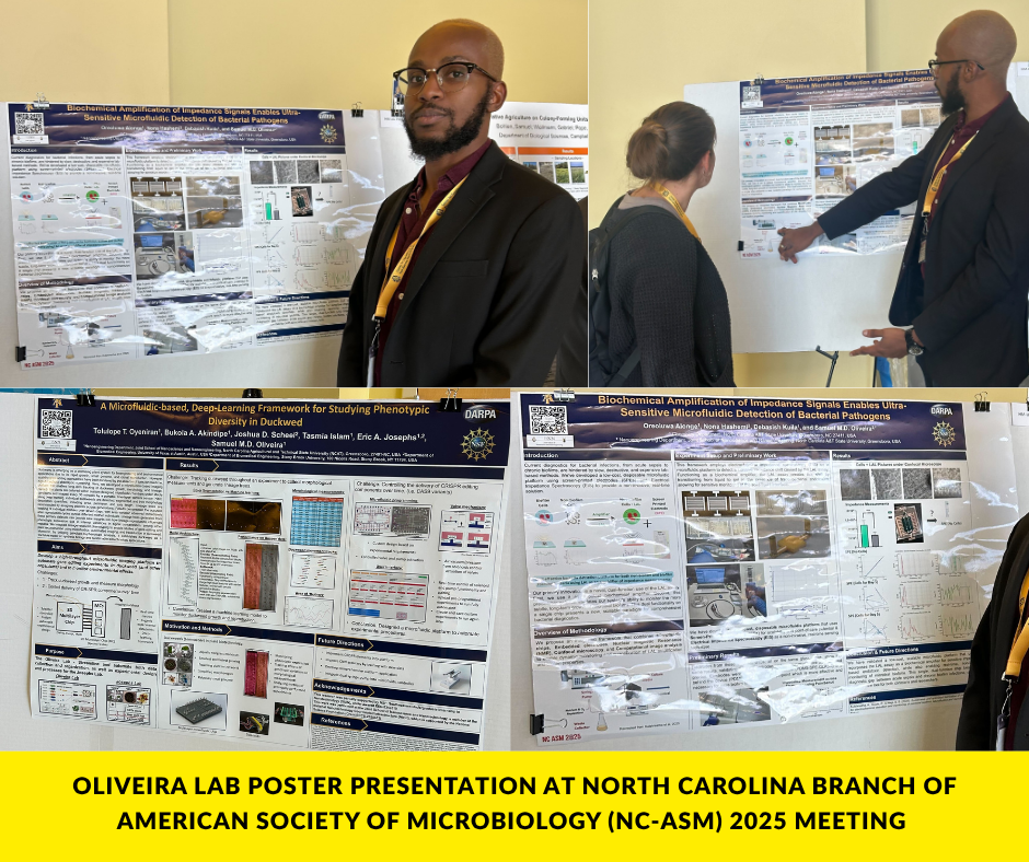 Oliveira Lab Poster Presentations at the 2025 North Carolina ASM Meeting