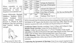 Newsletter - 20th September 2026