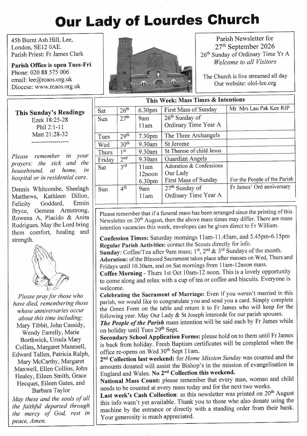 Newsletter - 27th September 2026