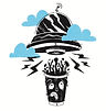 Abstract North Shore Coffee Roasters graffiti-style logo icon with a blue-and-black colour scheme.