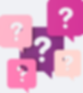Pink question marks