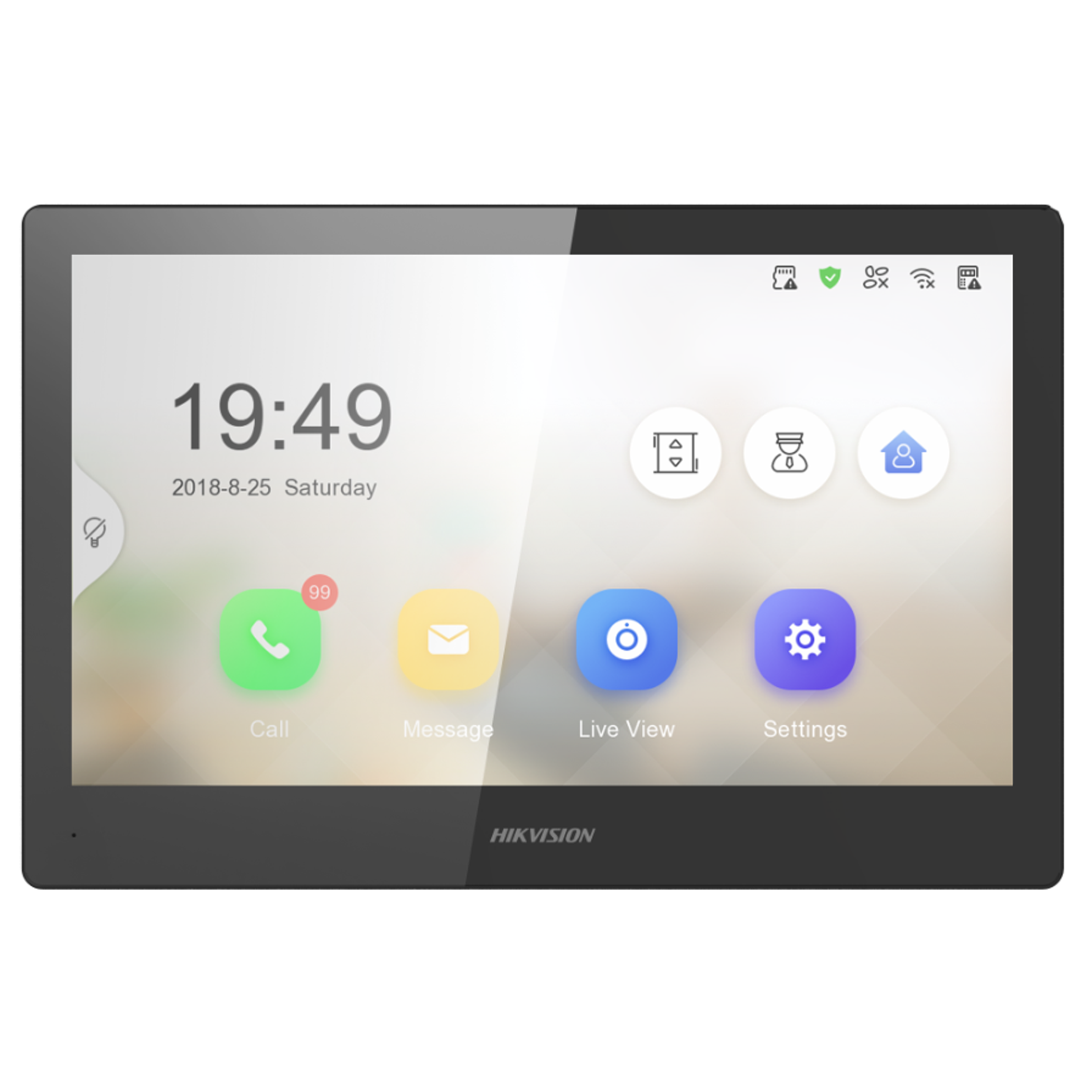 Monitor Ip Touch Screen 7 Para Videoportero Ip, Hikvision Color Gris