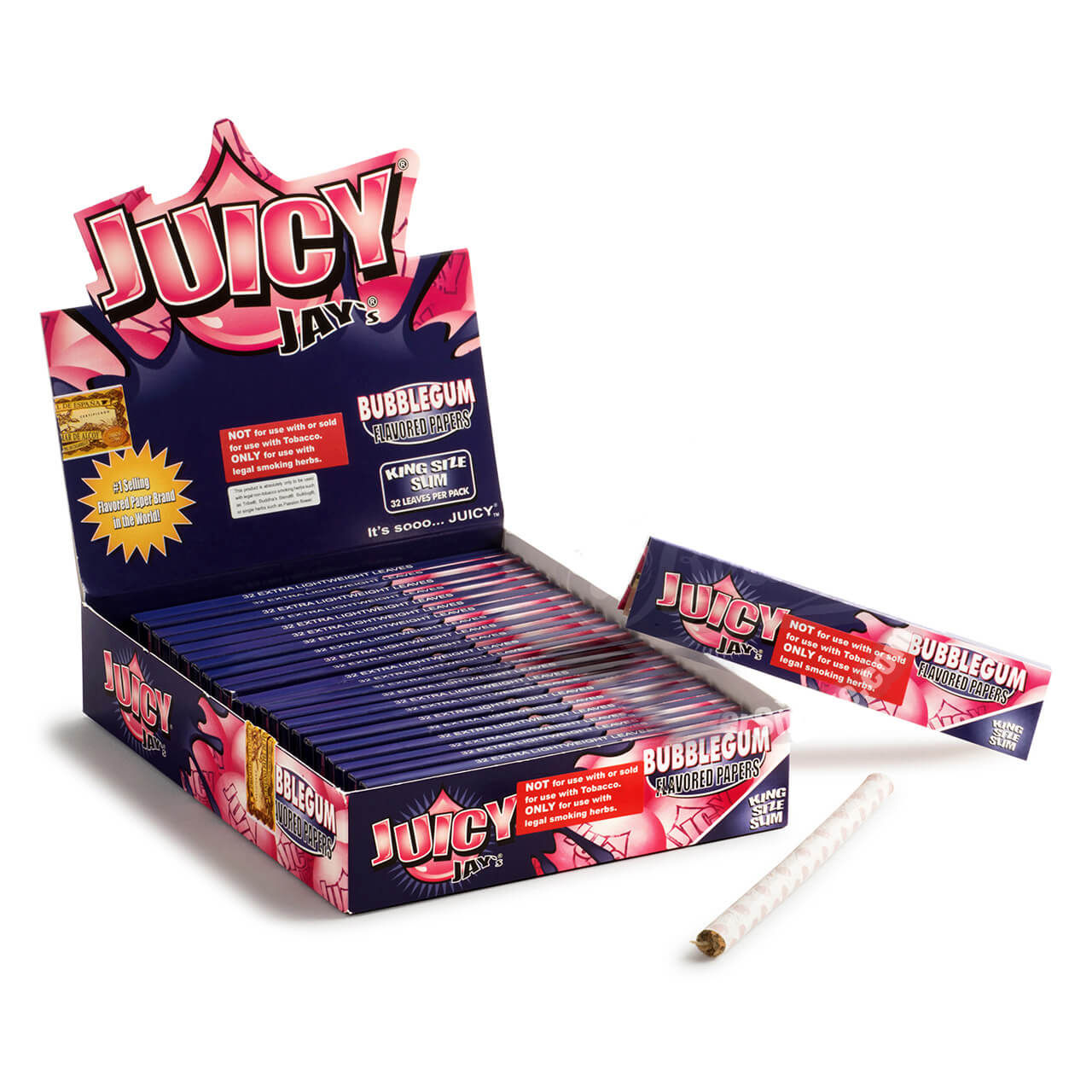 Juicy Jay´s Very Bubble Gum King Size Slim Papers x32 mit Aroma