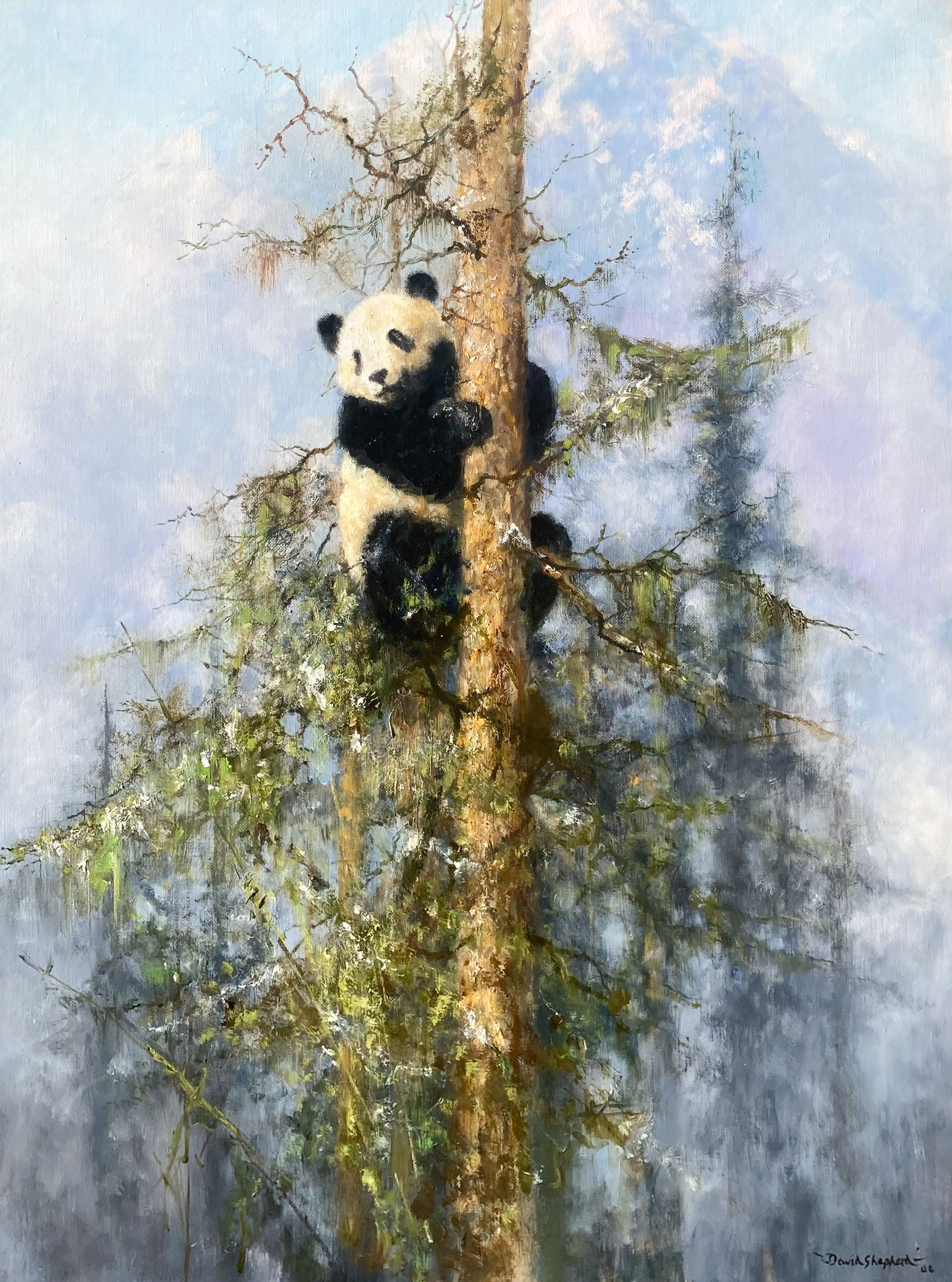 DAVID SHEPHERD | Wolong Panda, Painted in 2006