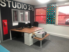 Radio Studio two and half, live and training studio from 107.4fm