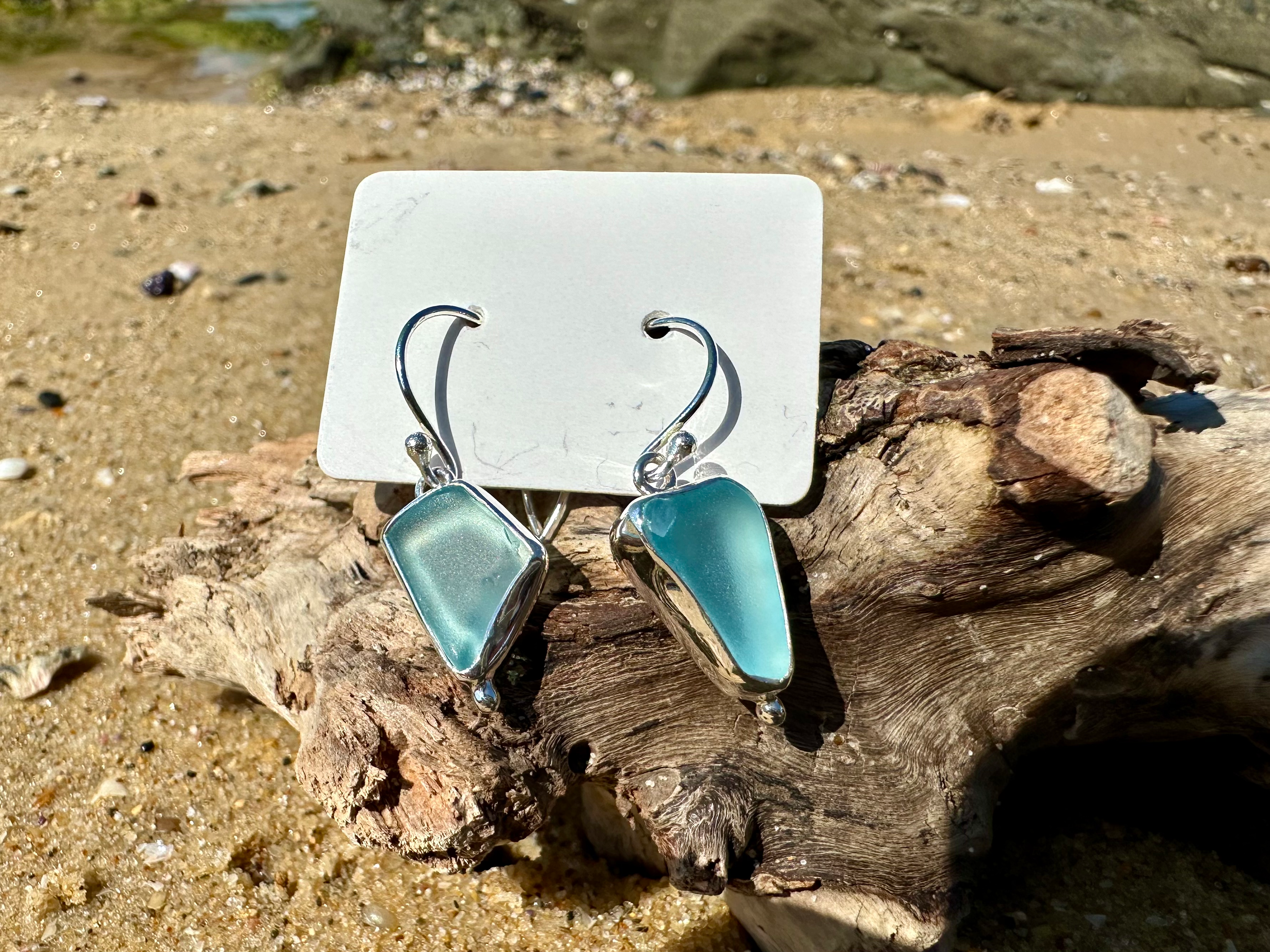 Light Ocean Blue Drop Earrings