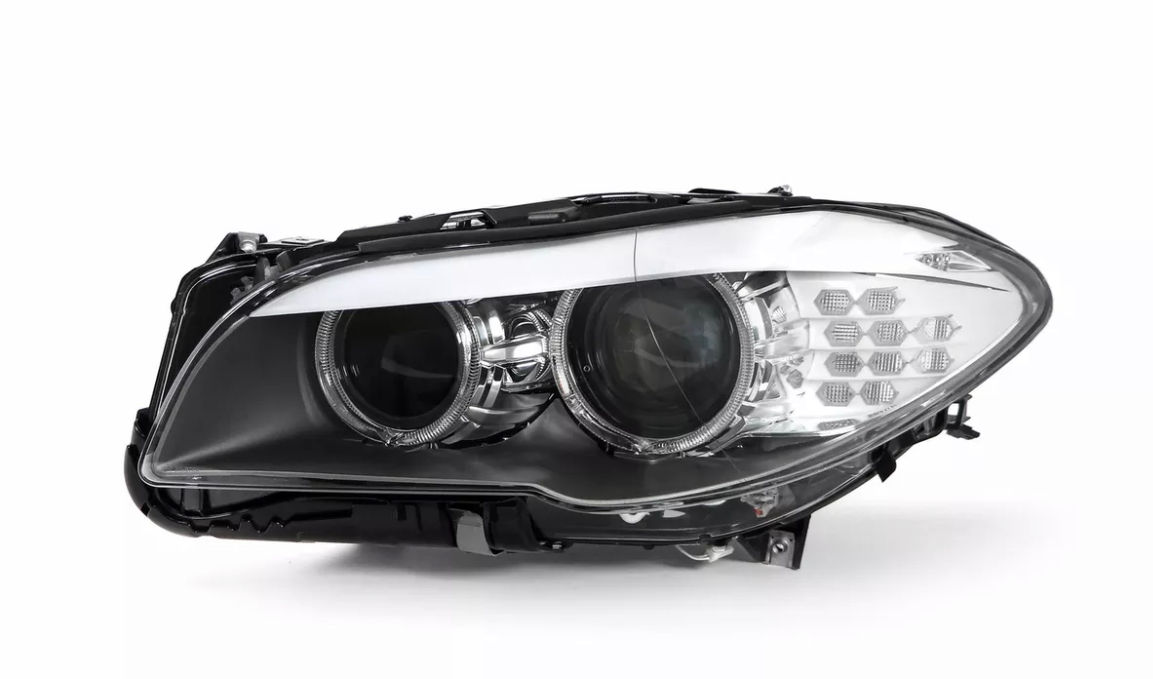 BMW 5 Series F10 F11 10-12 Headlight Bi-Xenon LED DRL Left Passenger Near Side