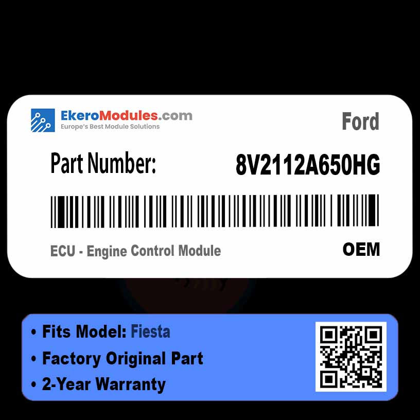 FORD FIESTA Engine Control Module ECU- 8V2112A650HG