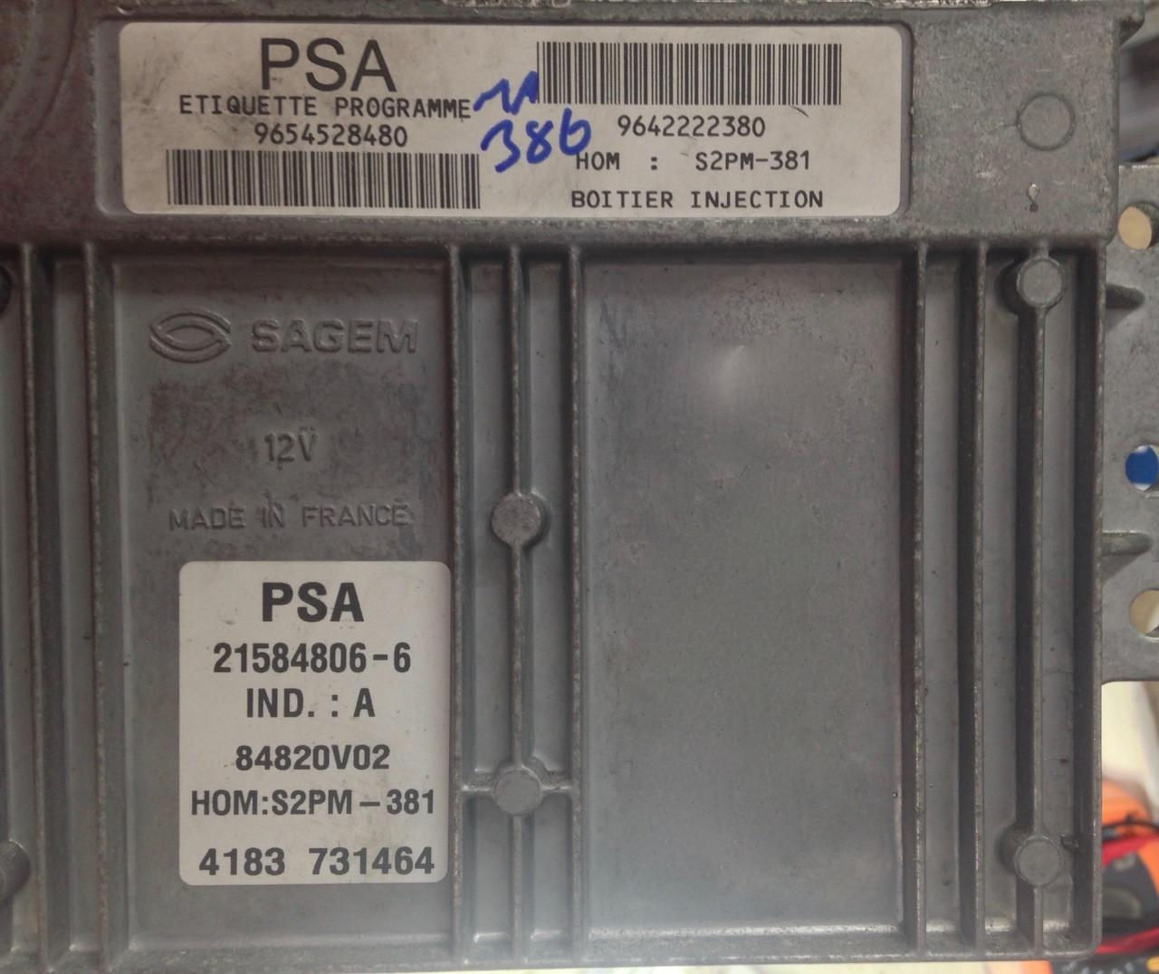 CITROEN C3 ECU ENGINE CONTROL 9642222380