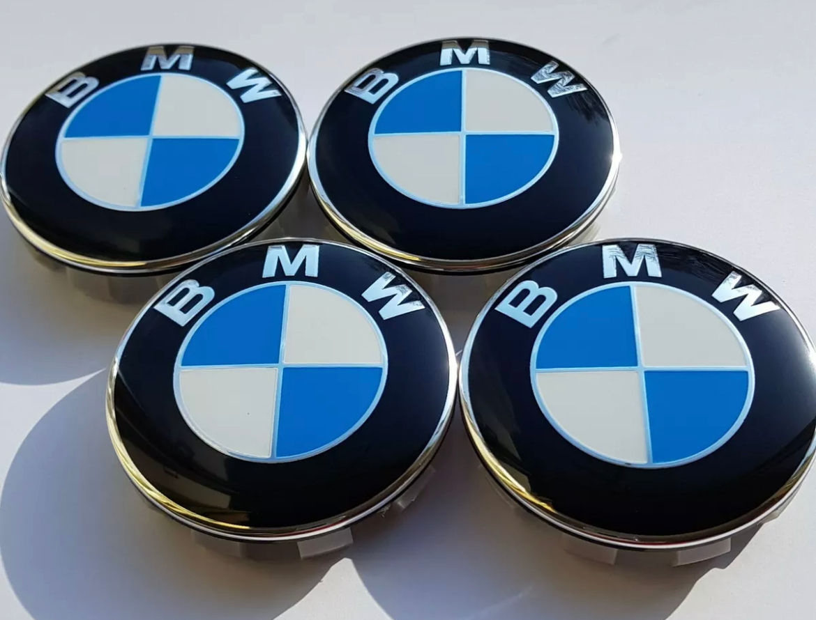 BMW ALLOY WHEEL CENTRE CAPS E30,E36,E46,E92 1,3,5,6,7,X5 X6 M3 Z4 68mm X4pcs