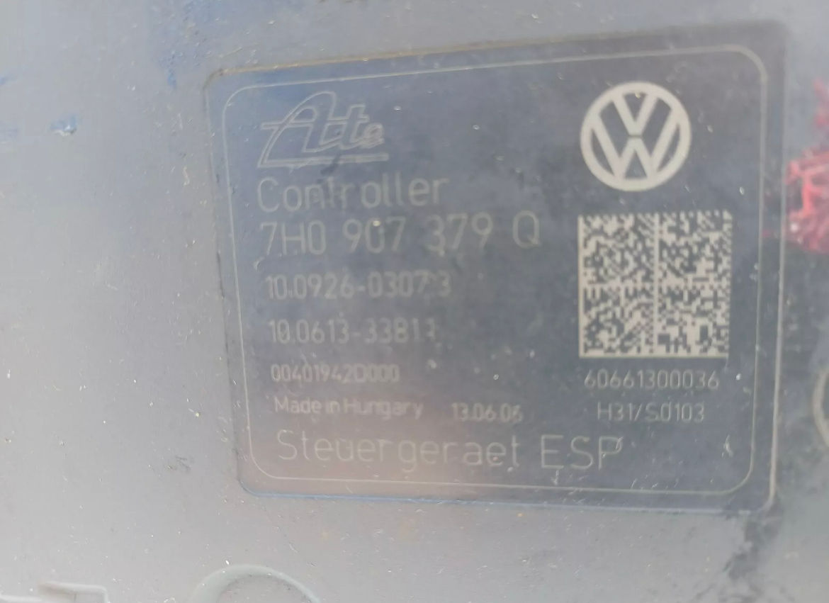 VW Transporter T5 ABS ESP Pump ECU Unit 7H0614517 7H0907379Q 10.0212-0010.4 1063