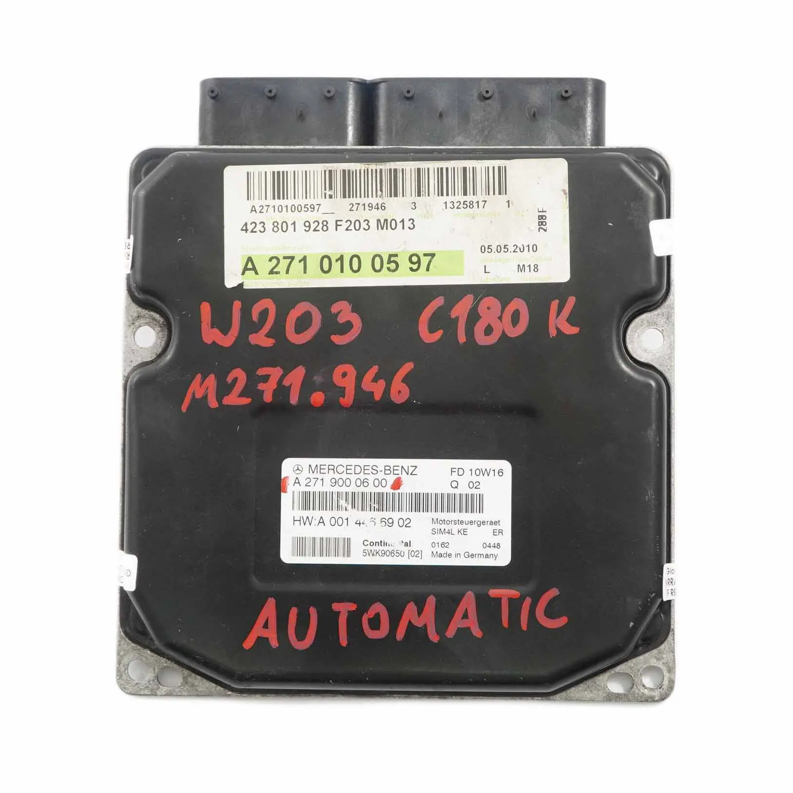 MERCEDES C CLASS ECU Engine Control Unit - A2719000600 /A2710100597