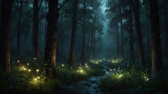 magical lights sparkling in mysterious forest at night..jpg