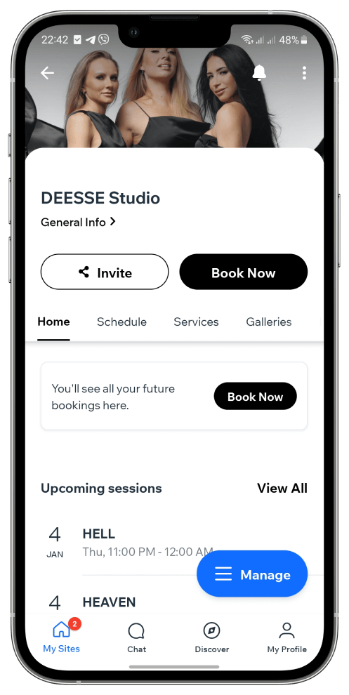 dance studio app