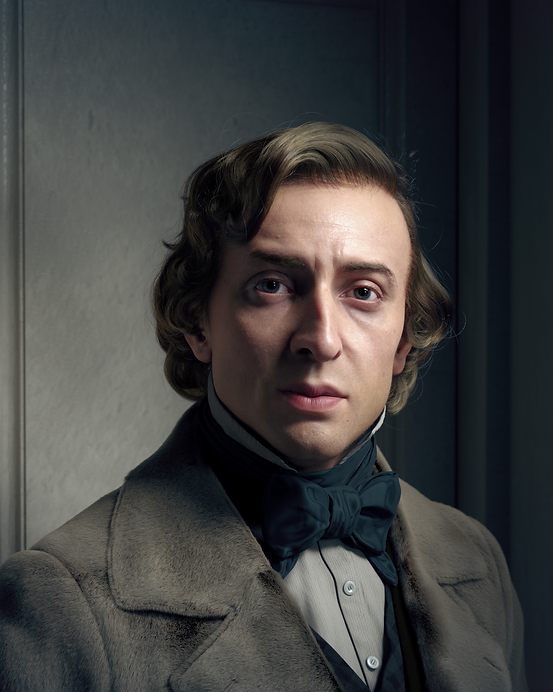 portrait of Polish pianist and composer Fryderyk Chopin