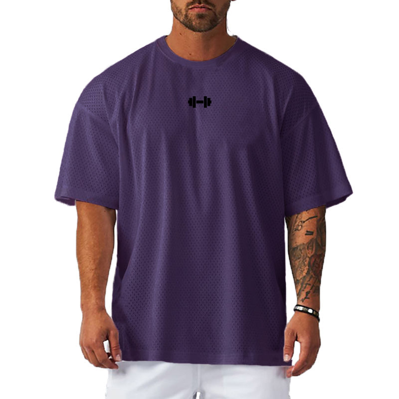 Thumbnail: Oversized Loose Short Sleeve Quick Dry Shirt Gym Bodybuilding Breathable Cool Me
