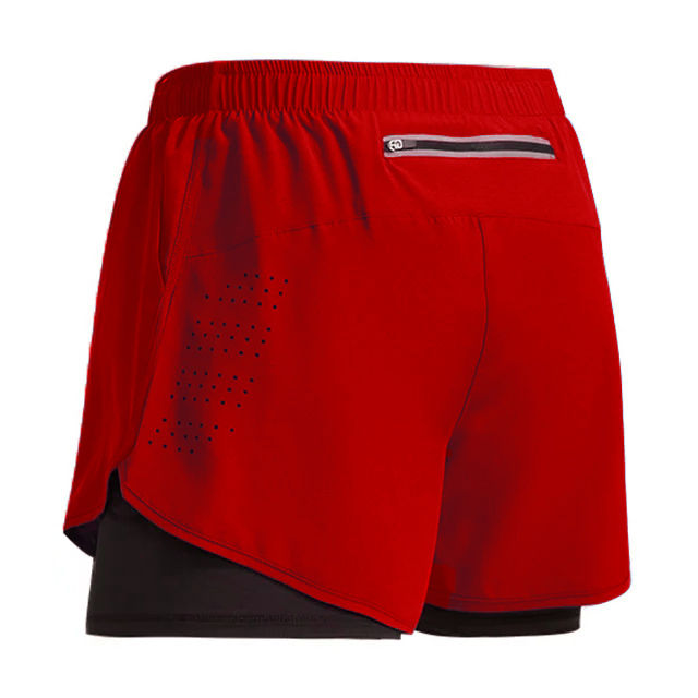 Thumbnail: New Men Running Shorts Gym Sports Shorts 2 In 1 Quick Dry Workout Training Gym F