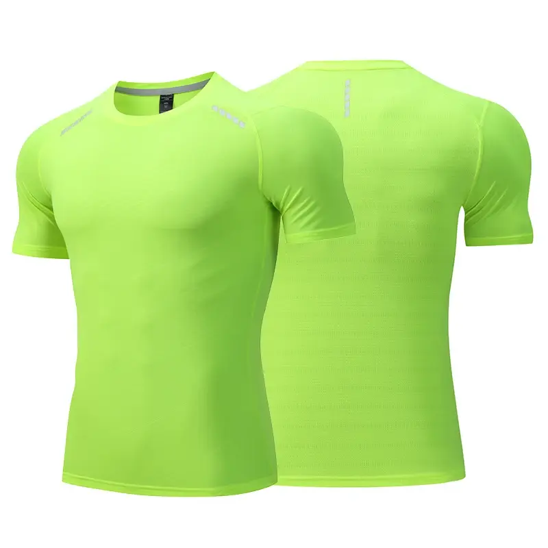 Thumbnail: Men Thin Ice Silk Tops Running Short-sleeved Sports T-shirt Gym Fitness Muscle T