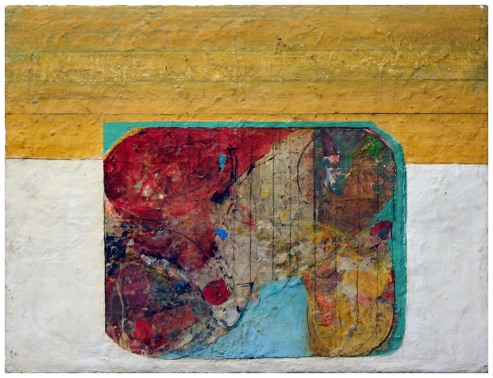 Ontology-Phylogeny Acrylic-Paper Fusion on Wood 24X30 2005