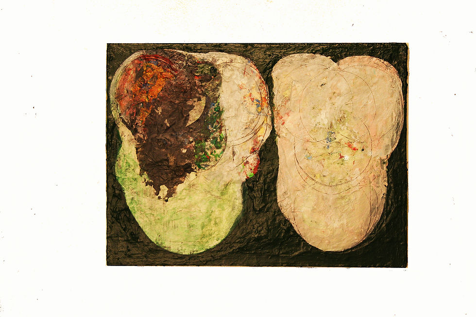 Ex Nihilo 2011 18X24 acrylic-paper fusions on canvas