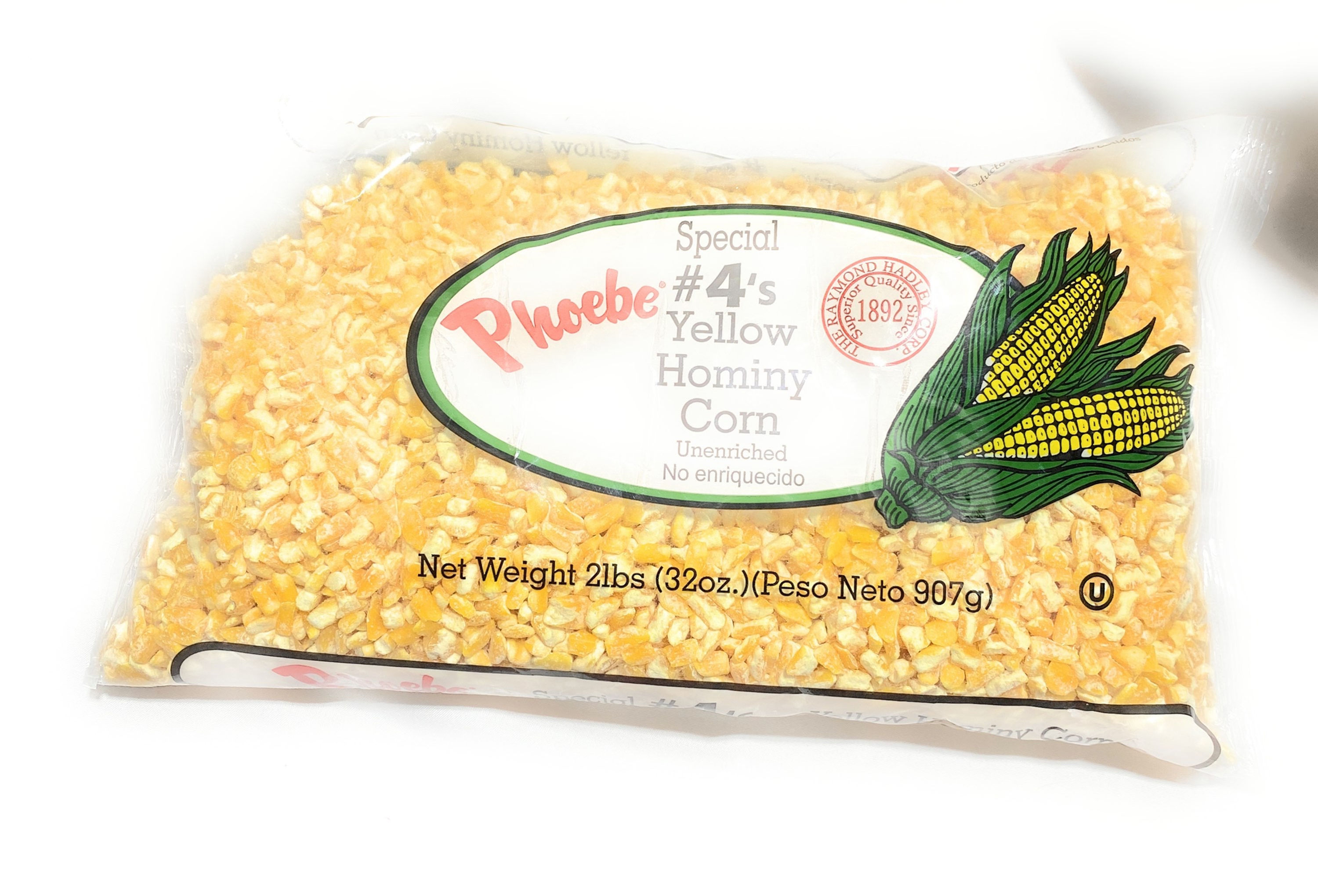 Yellow hominy Corn#4 32 oz