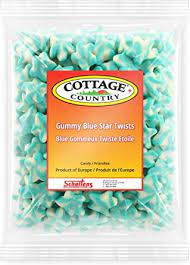 Cottage Country Gummy Blue Star Twists 1kg