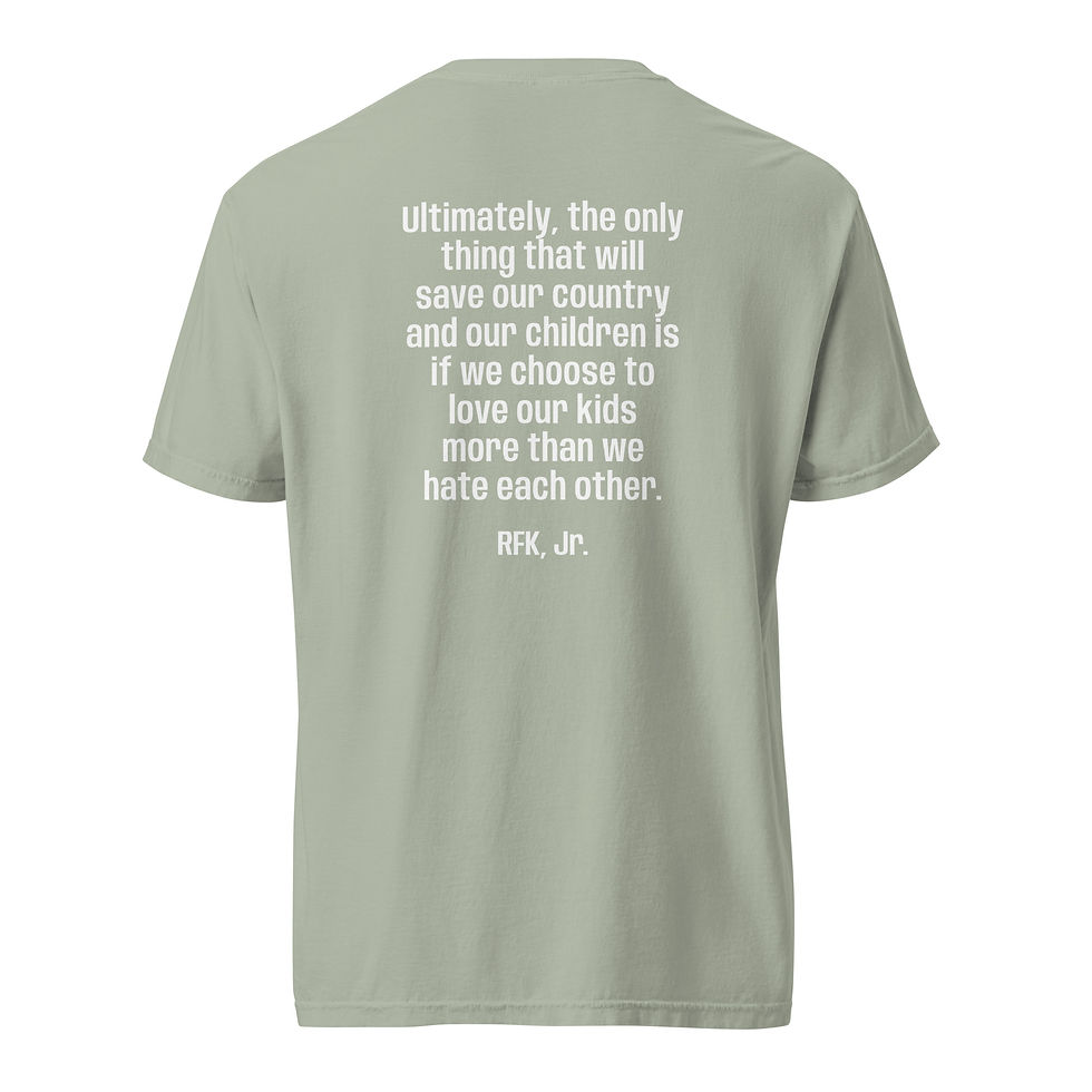 Thumbnail: RFK Quote 2 (front & back) - Unisex 100% cotton dark colors