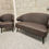 Thumbnail: Retro Modern Grey Faux Leather Diamond Stitched Back 2 Seater Sofa & Armchair 

