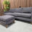 Thumbnail: Sofa.com Iggy 4 Seater Sofa & Footstool In Charcoal Brushed Cotton RRP-£3070