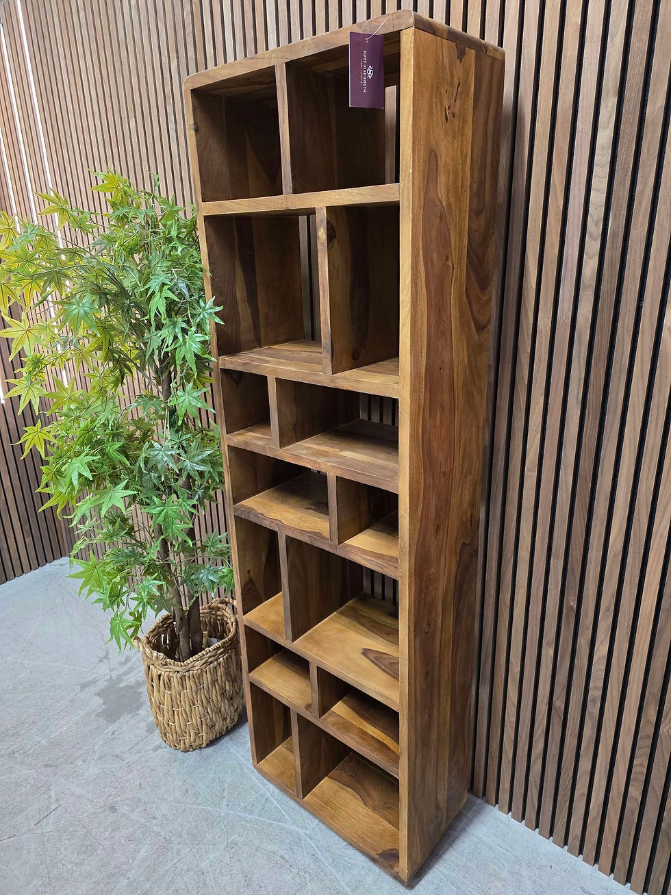 Surati Sheesham Wooden Tall Shelving Unit RRP-£759