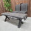 Thumbnail: FV Moon Industrial Dining Bench & 2x Dining Chairs In Grey Suede RRP-£677
