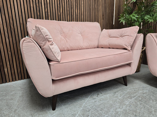 French Connection Blush Pink Cuddle Chair Velvet Dfs French