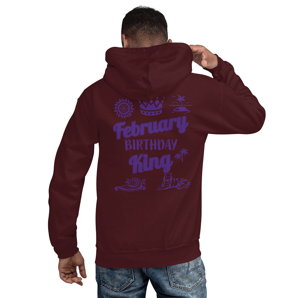 Thumbnail: February Birthday King Unisex Hoodie