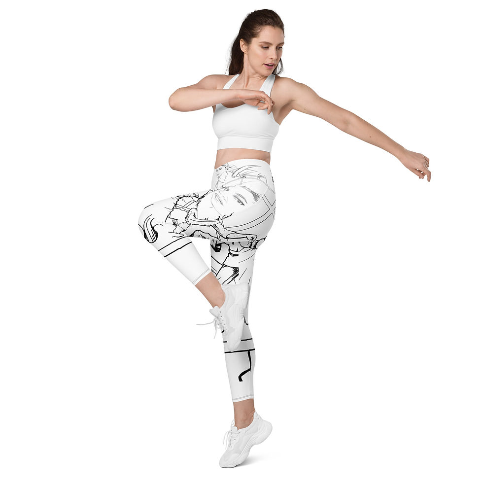 Thumbnail: SURYA Crossover Leggings with Pockets