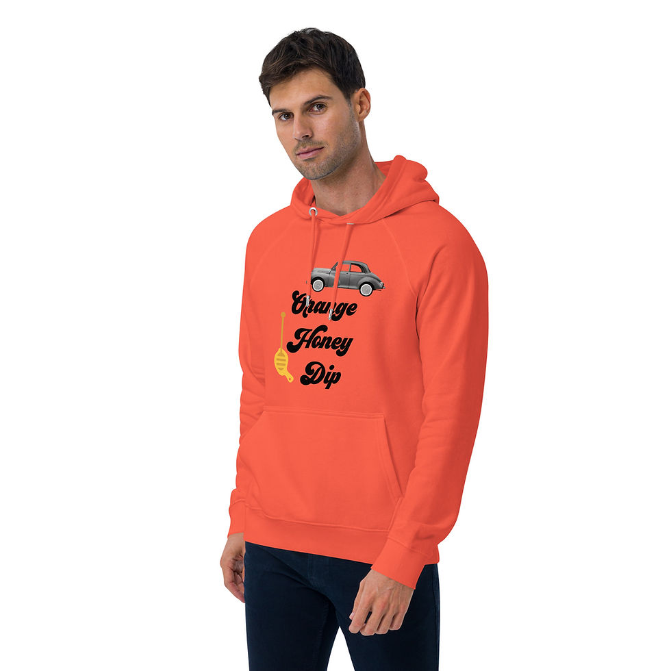 Thumbnail: Orange Honey Dip - Unisex Eco Raglan Hoodie