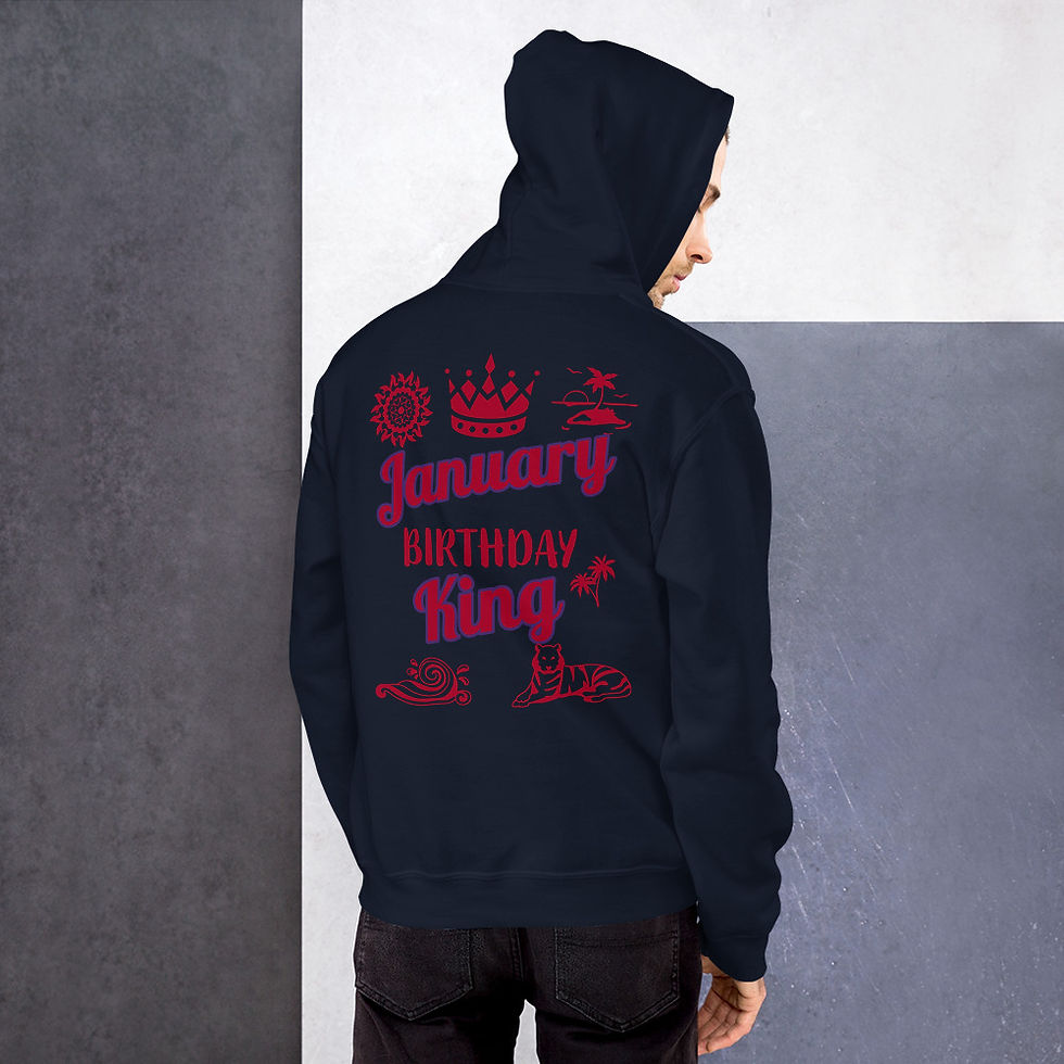 Thumbnail: January Birthday King Unisex Hoodie