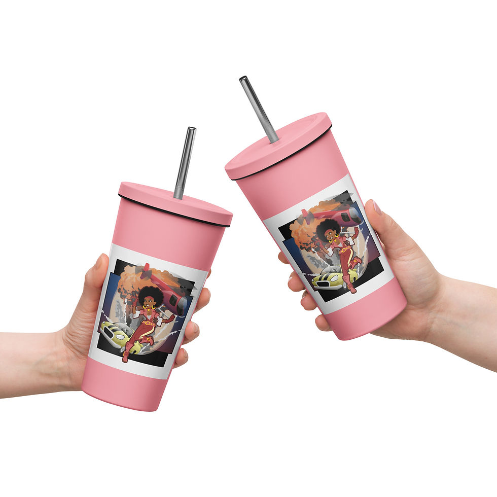 Thumbnail: Mercy Undercover B. Sayers Insulated Tumbler with a straw