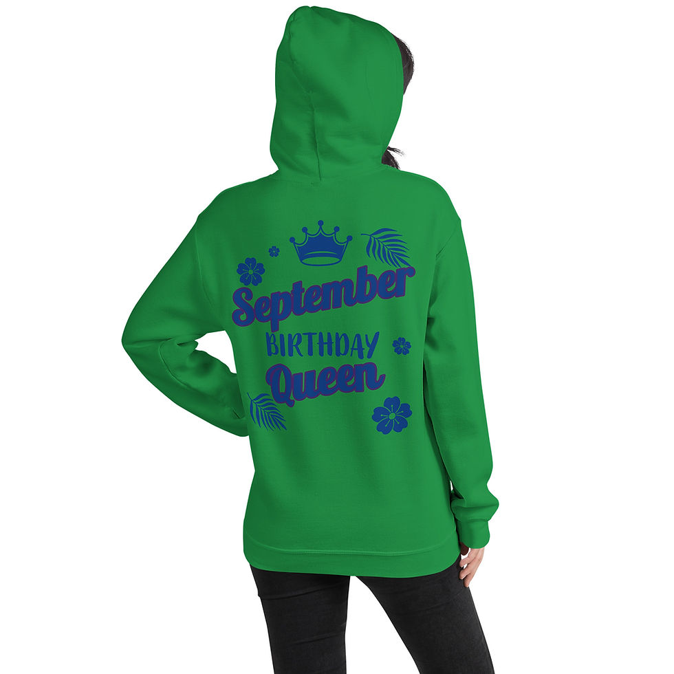Thumbnail: September Birthday Queen Unisex Hoodie