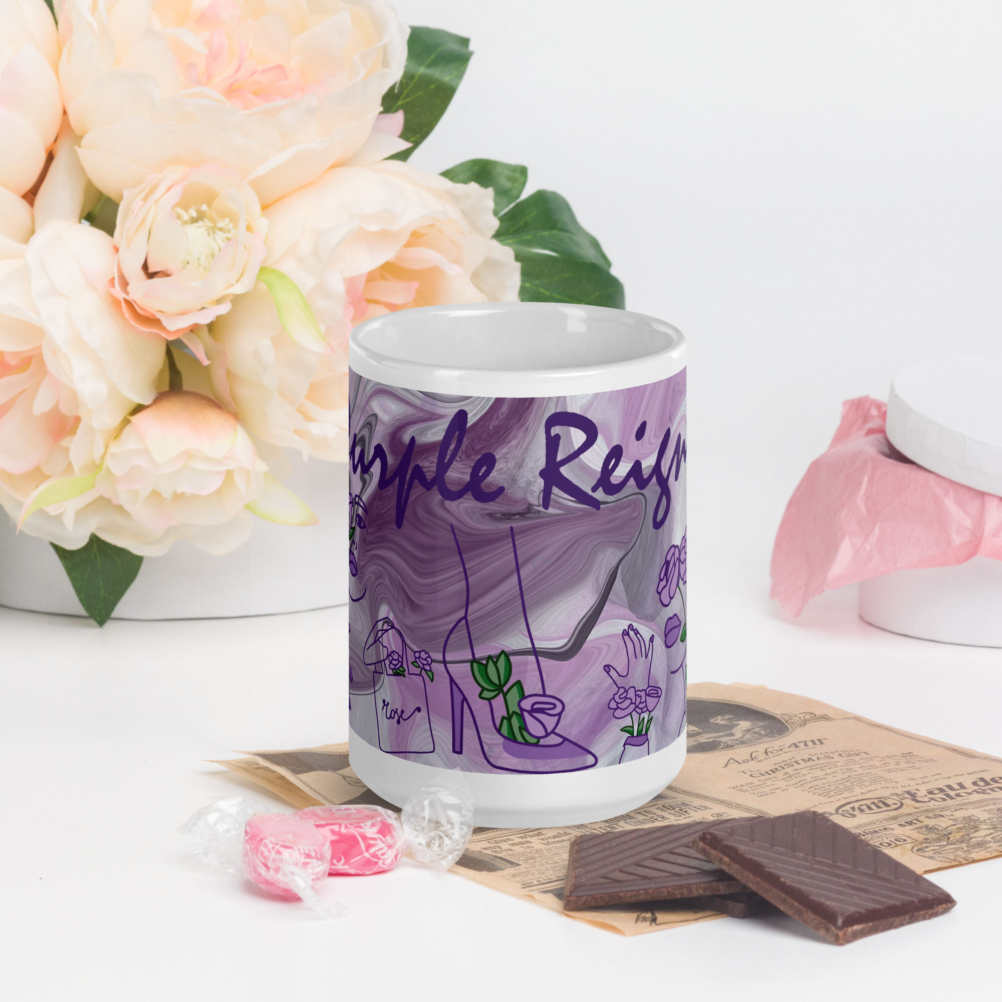 Purple Reigns - White Glossy Mug