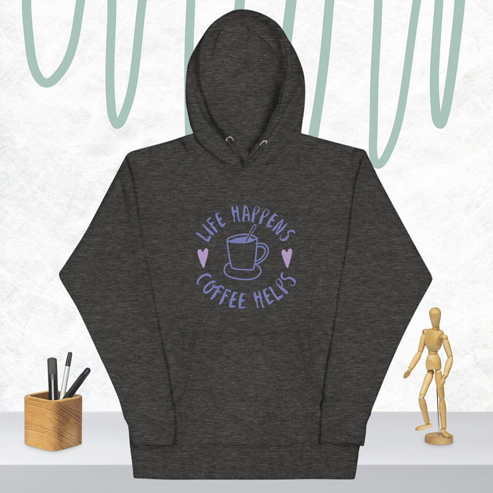 Thumbnail: Life Happens - Coffee Helps Unisex Hoodie