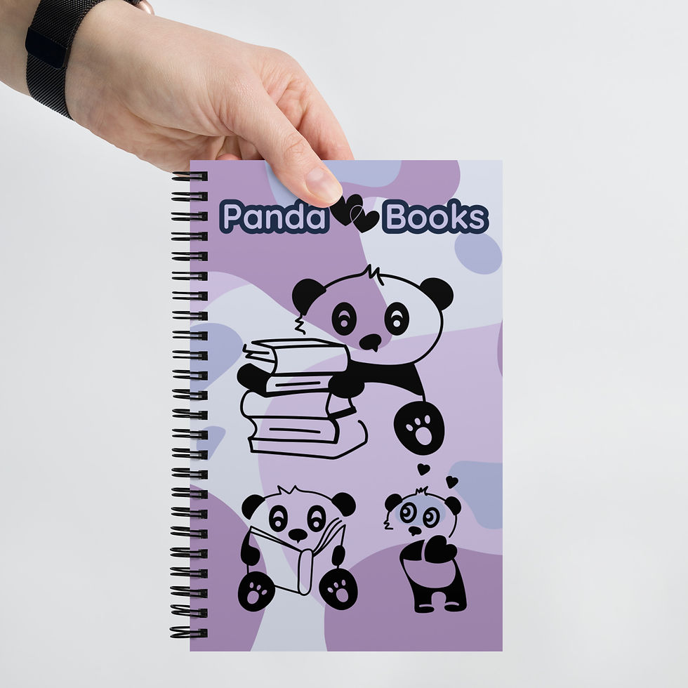 Panda Loves Books - Spiral Notebook