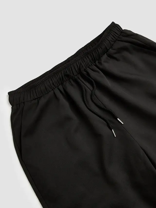 Thumbnail: Zip-Up Plant Embroidered Men's Pants Set