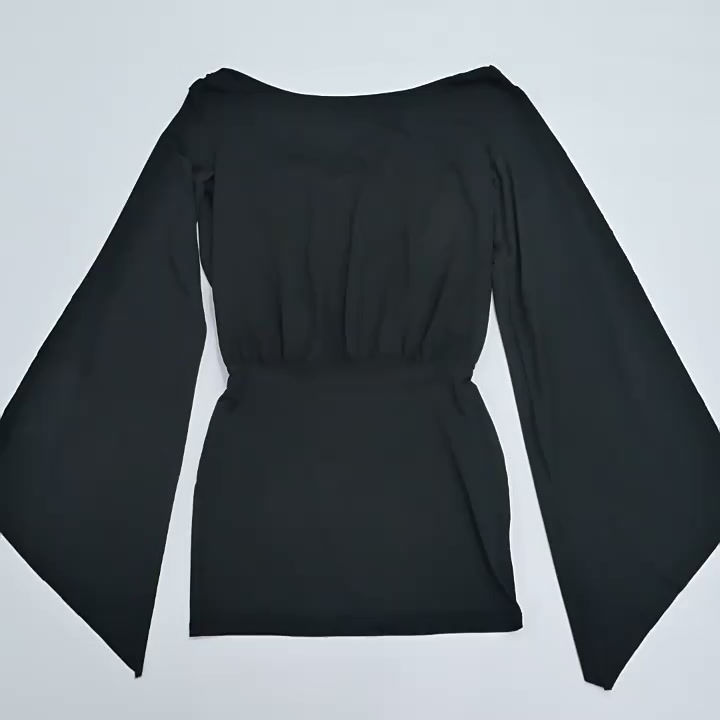 Thumbnail: Solid Color Ribbons Bateau Neckline Sleeveless Dress