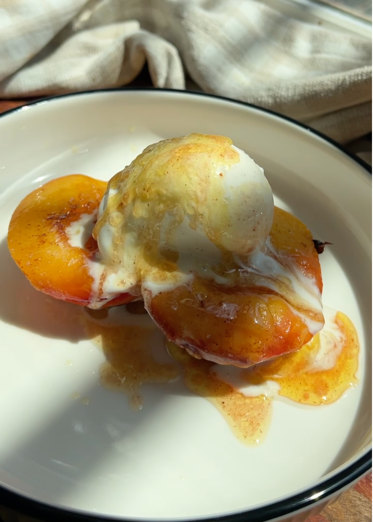 Roasted Peaches & Cream