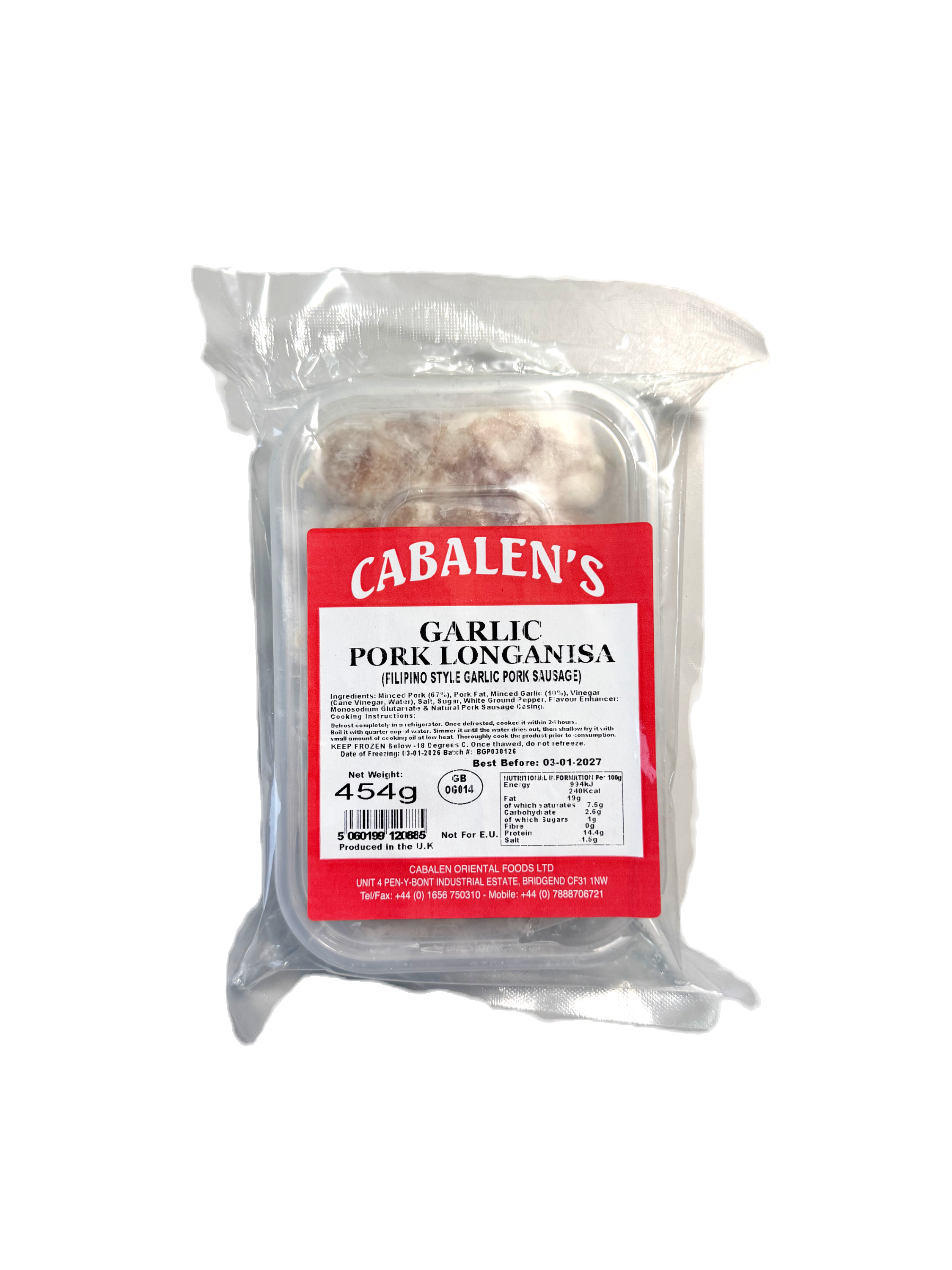 Cabalen's Garlic Pork Longanisa